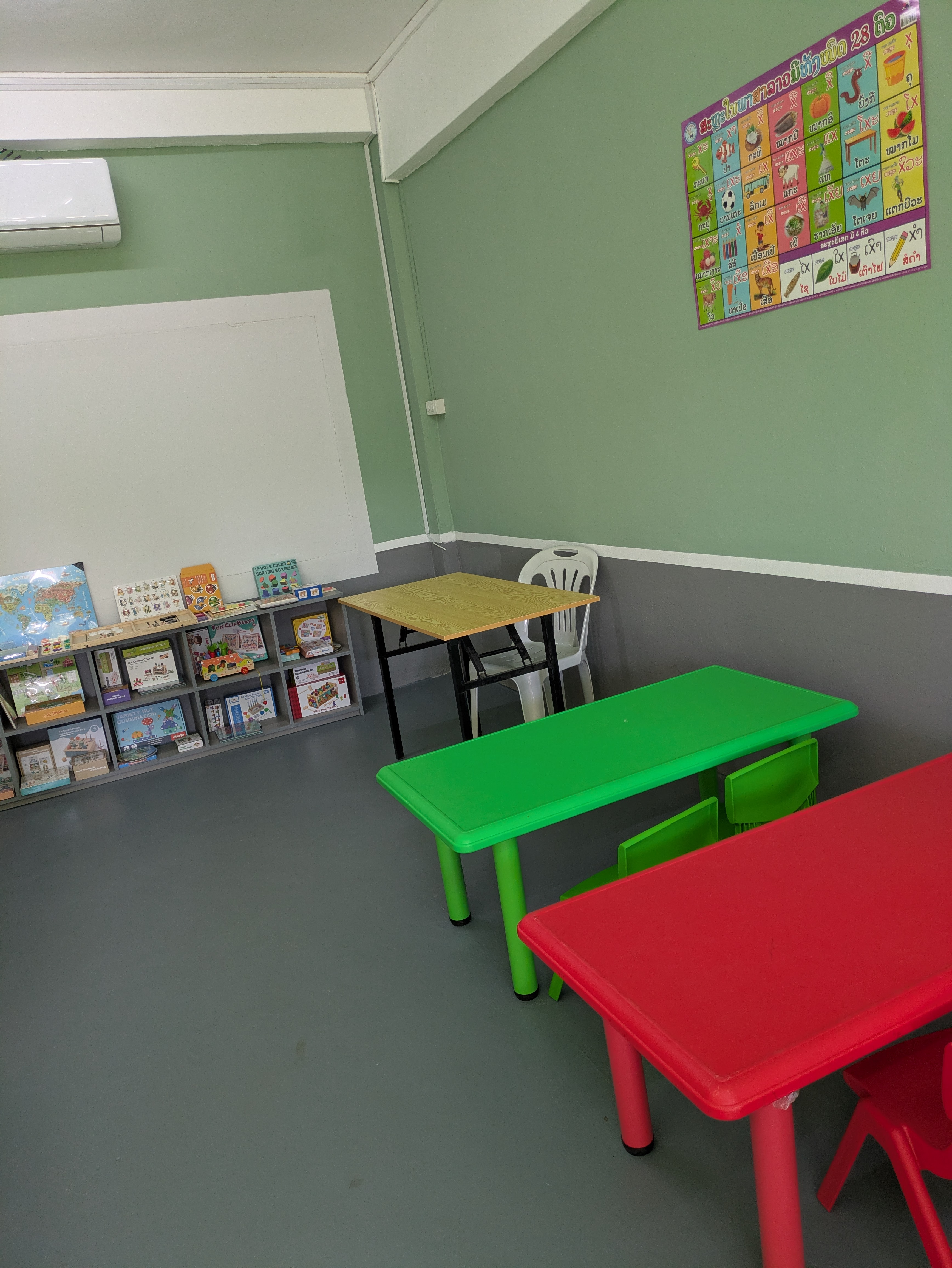 Bright corridor outside autism classrooms